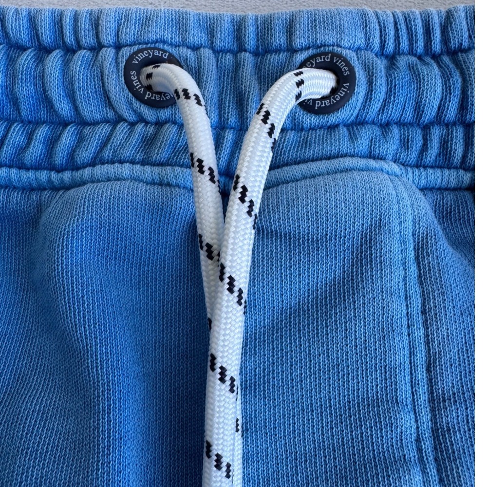 Vineyard Vines Boys Blue French Terry Shorts Preppy Whale Logo Size Small 8-10 - Picture 5 of 6